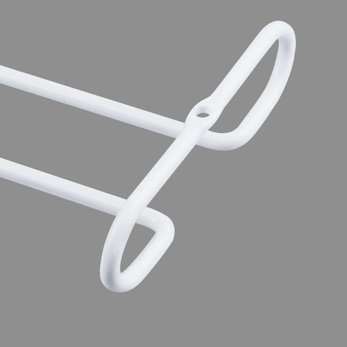 set 2 White Wine Glass Rack Under Cabinet Shelf 10 Inch Stemware Storage Hanging Hanger Organizer