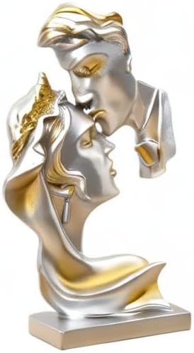 Couples Kiss Sculpture,Abstract Art Couple Sculpture Home Furnishing Resin Statue Decoration