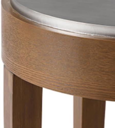 COSIEST Set of 2 Farmhouse Round End Table, 2-Tier Classic Brown Side Table, Wood Accent Table with