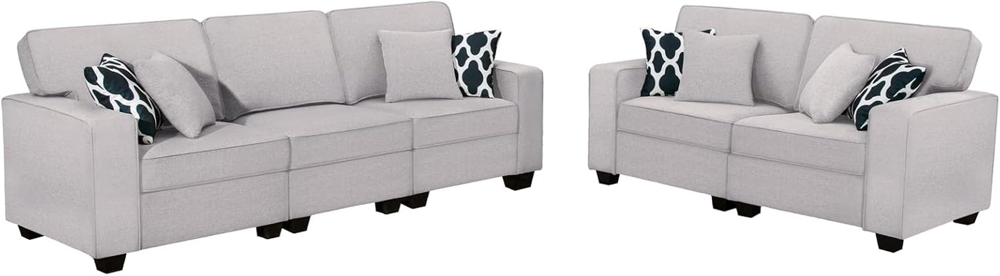 L Lengend Vansen Modular Sectional Sofa U Shaped Couch with Ottoman Modern Reversible Corner