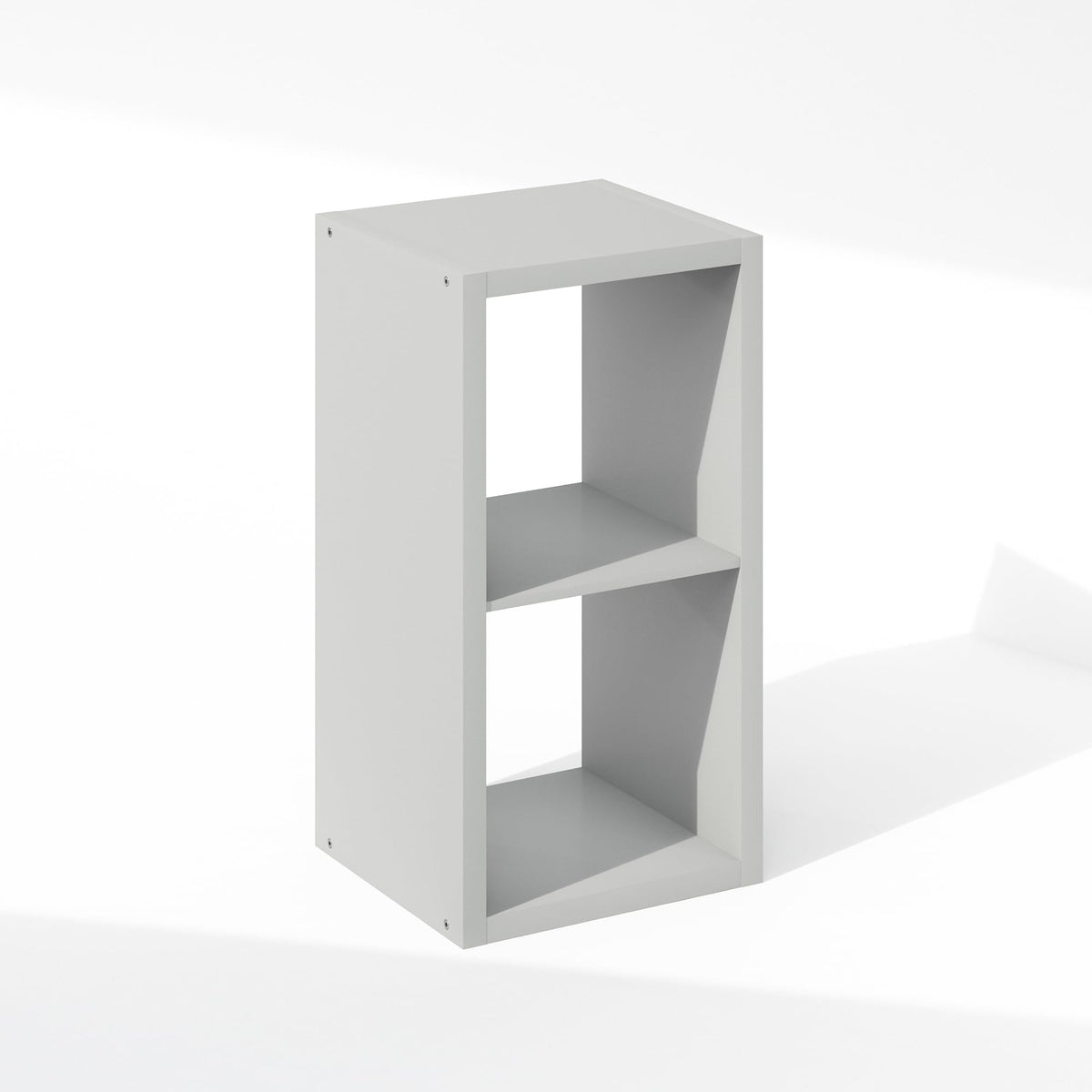 Furinno Cubic Extra Thick 2-Cube Closet Organizers and Storage, Light Grey