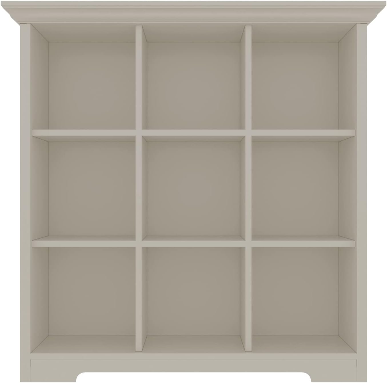 Wooden Cube Shelf Bookcase - Modern 3 Tiers Floorstanding Open Bookshelf with Base for Home and