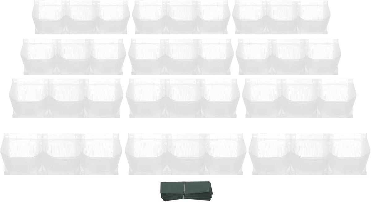 12Pieces 3-Pot Wall Planter Vertical Garden Plant Walls Wall Mounted Vertical Planter with