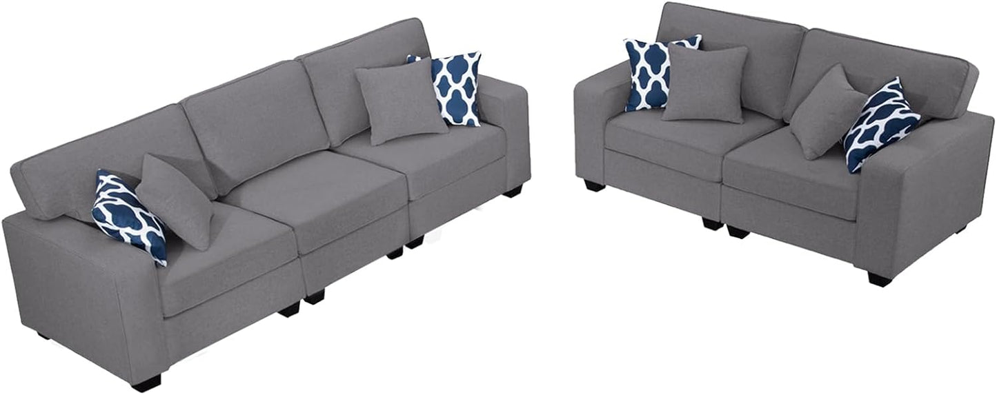 L Lengend Vansen Modular Sectional Sofa U Shaped Couch with Ottoman Modern Reversible Corner