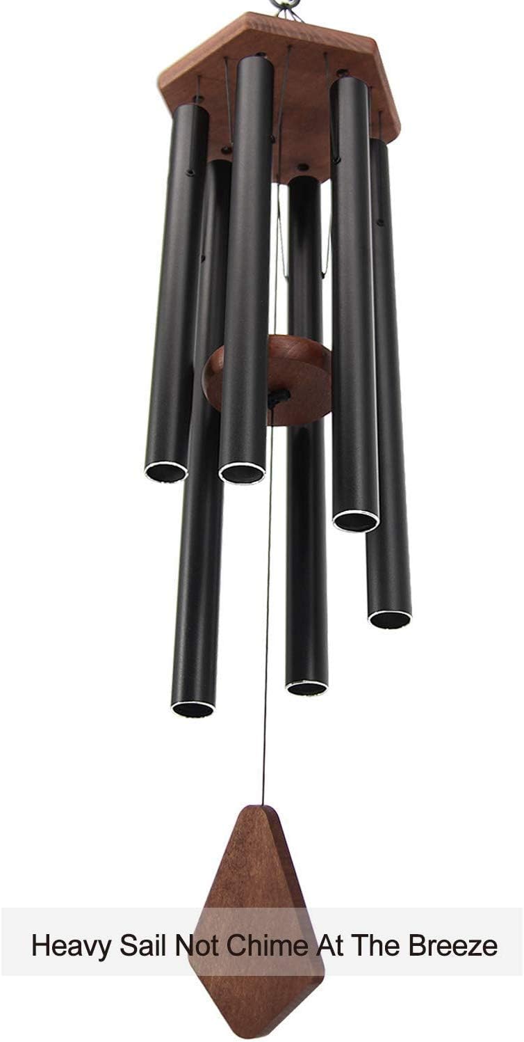 Wind Chimes Outdoor,36 Inch Memorial Wind Chimes Outdoor Large Deep Tone with 6 Heavy Metal Tubes