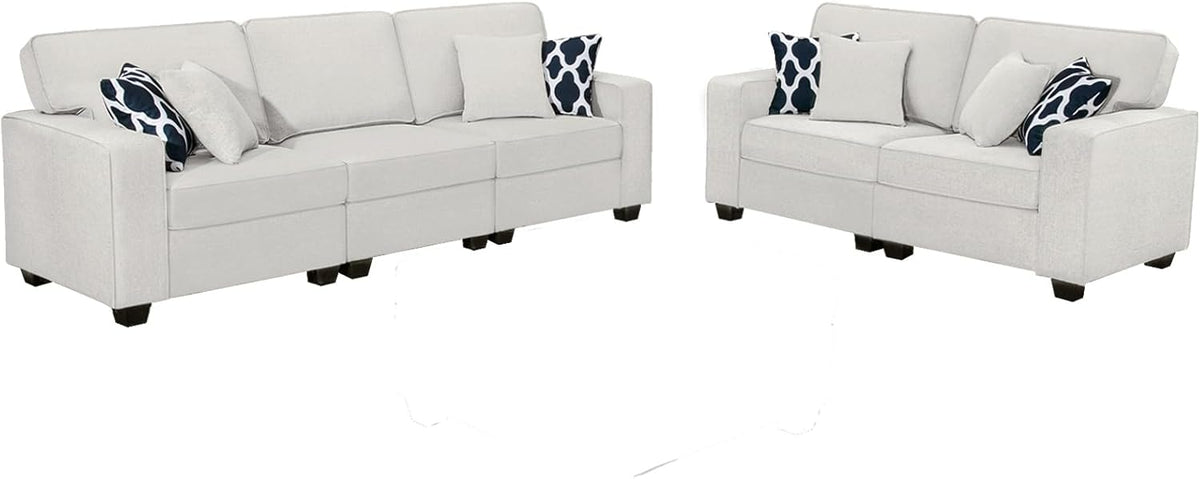 L Lengend Vansen Modular Sectional Sofa U Shaped Couch with Ottoman Modern Reversible Corner