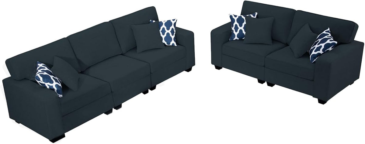 L Lengend Vansen Modular Sectional Sofa U Shaped Couch with Ottoman Modern Reversible Corner