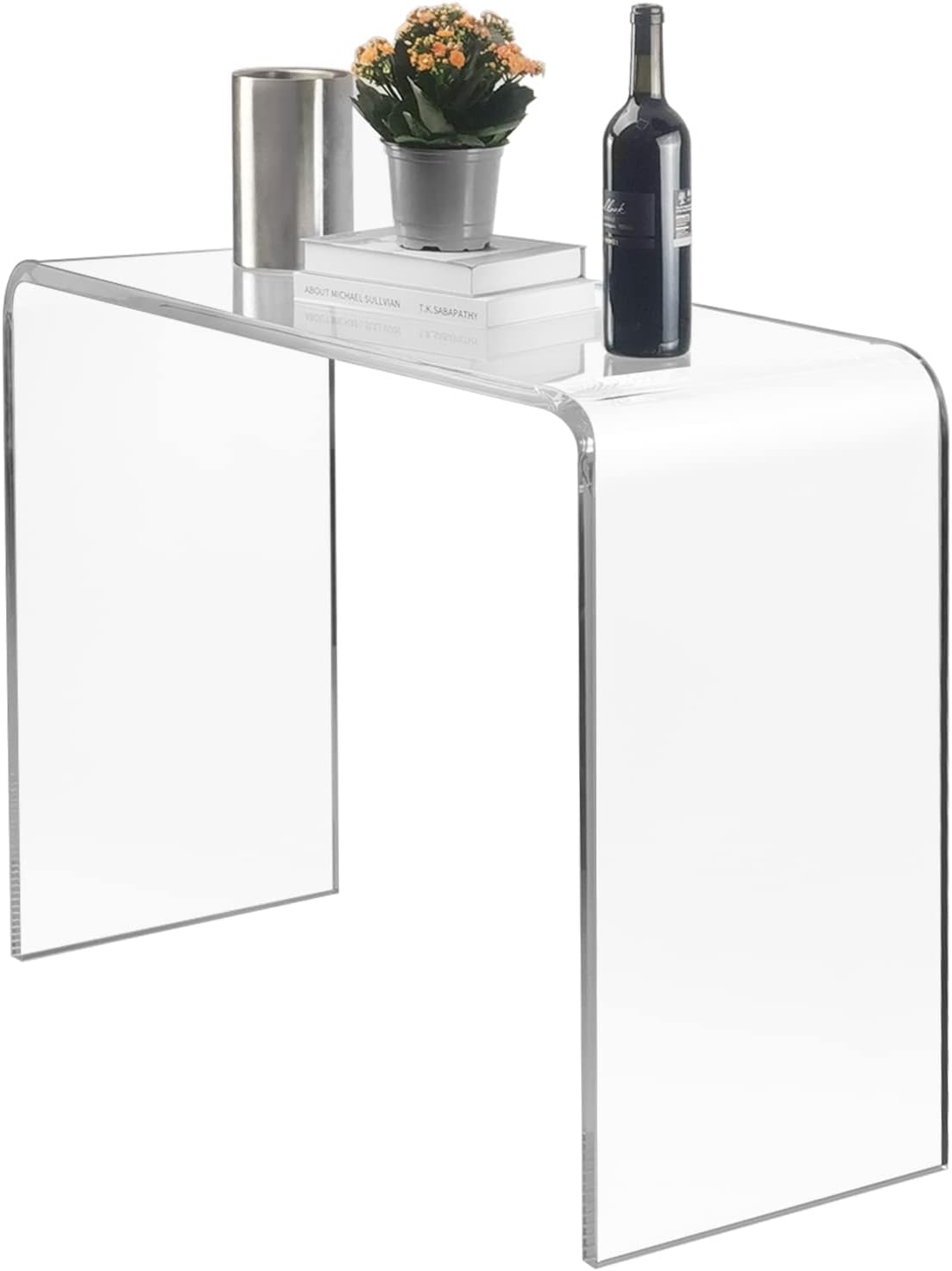 Acrylic Console Table, 37.5” L Thick Modern Entryway Table for Hallway, Living Room, Clear Acrylic