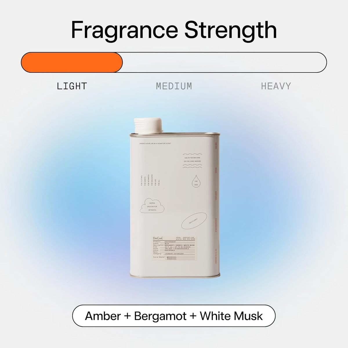 DedCool Liquid Laundry Dedtergent (Milk, 32 fl oz) Luxurious Fragrance, Scented, Removes Stains