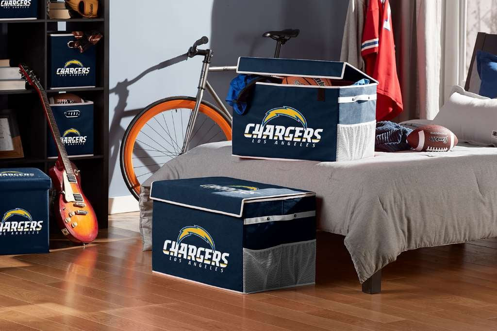 NFL Los Angeles Chargers NFL Team Licensed Collapsible Storage Footlocker Bin Smallnfl Team