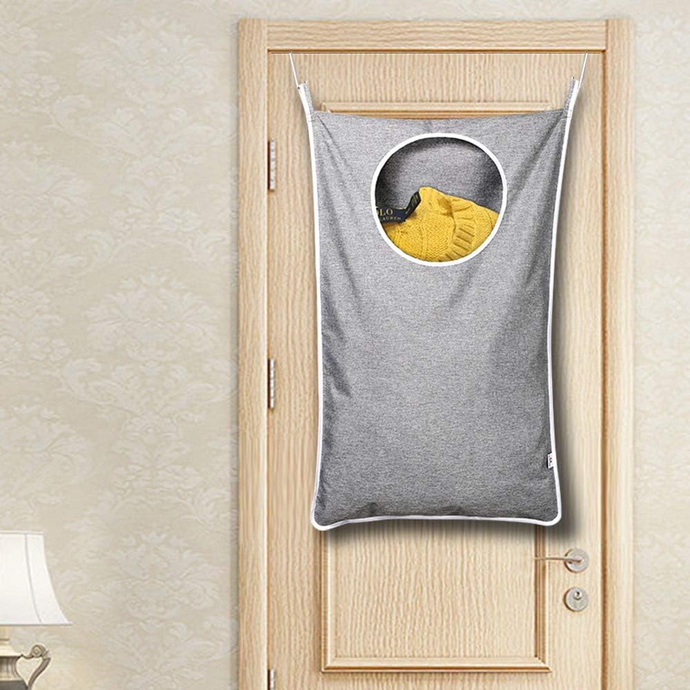KEEPJOY Saves Space Door-Hanging Laundry Bag,Door Hanging Laundry Hamper with 2 Different Types of
