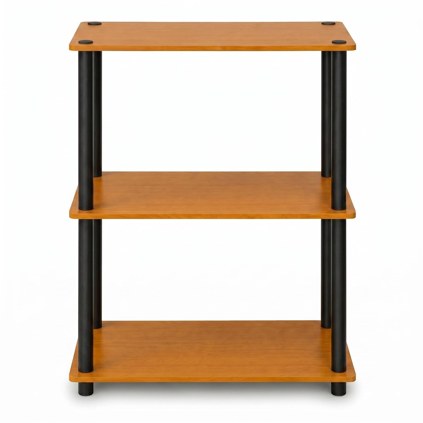 Furinno Turn-N-Tube Storage Shelves, 3-Tier Book Shelf, Corner Shelf, Toolless Open Shelves, for