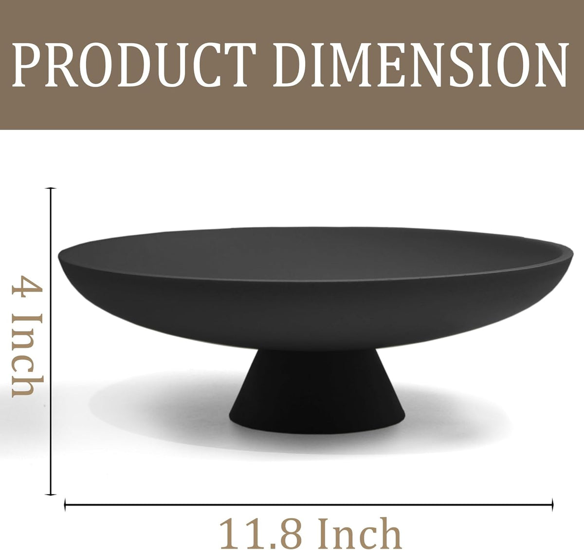 Large Decorative Bowl, Modern Resin Pedestal Bowl for Home Decor, Stylish Fruit Bowl for Kitchen