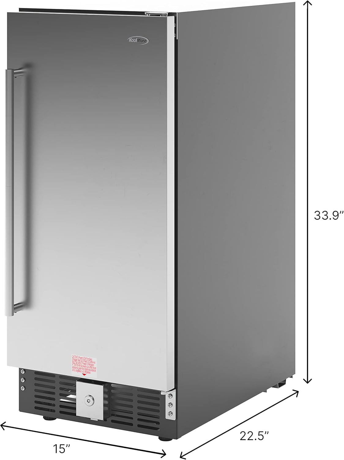 KoolMore 15” Inch 3 Cu. Ft. Built-In Mini Fridge for Food and Beverages with 3 Glass Shelves