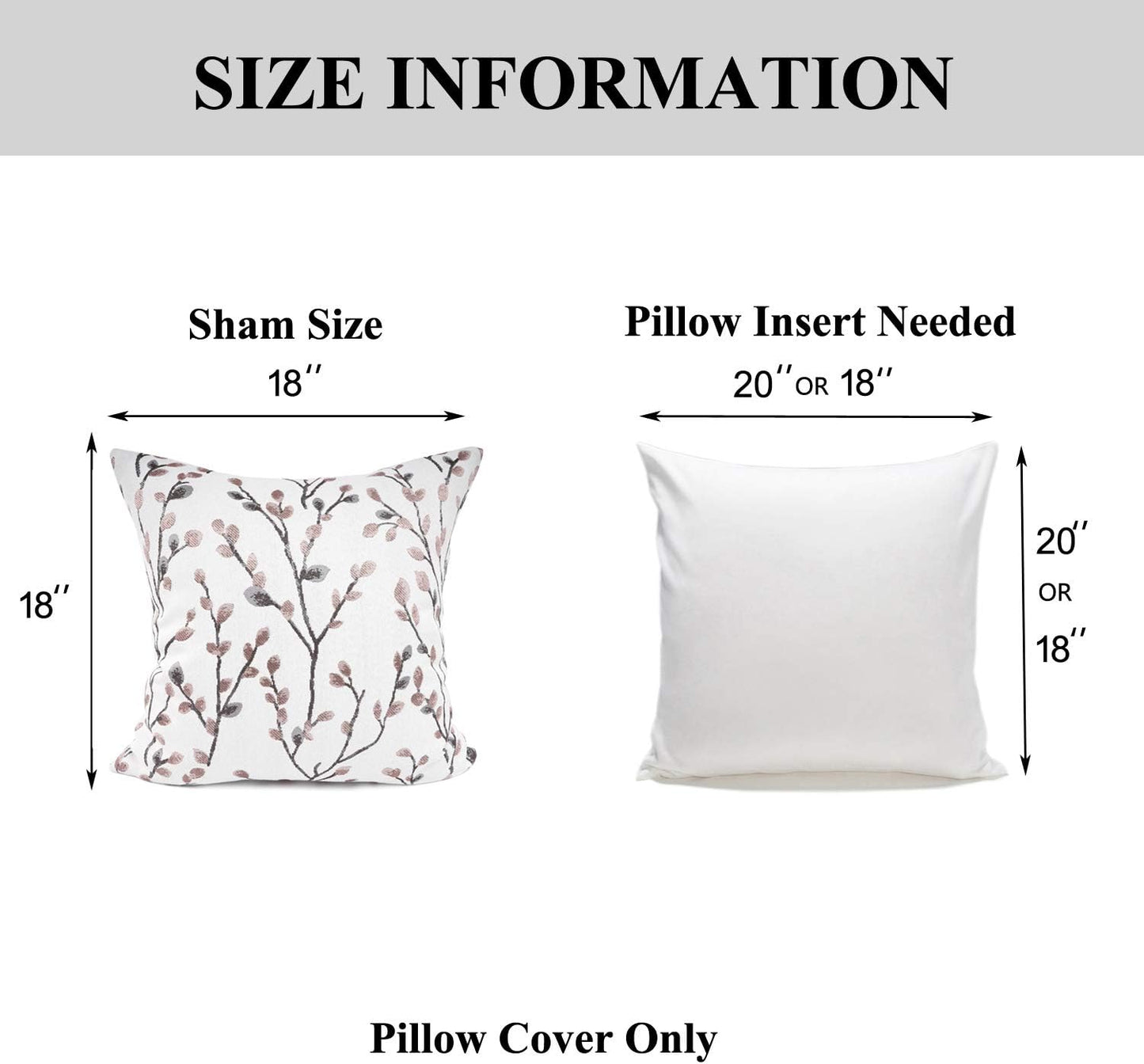 YOUR SMILE Classical Embroidery Jacquard Pink Leaf Pattern Square Decorative Throw Pillow Case
