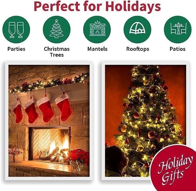 150 Count Warm White- String Lights - LED Christmas Lights, Mini led Lights for Indoor Outdoor Home
