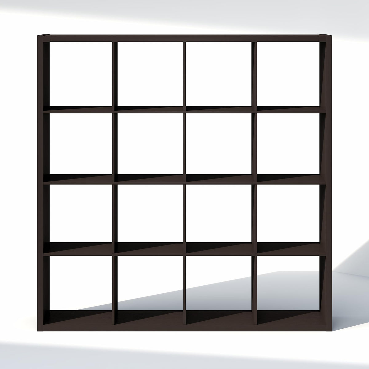 Furinno Cubic Extra Thick 16-Cube Closet Organizers and Storage, Dark Oak