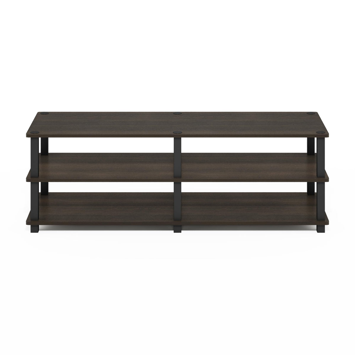Furinno 14038DBR/BK TST No Tools 3-Tier Wide Shoe Storage Rack, Dark Brown/Black 47 Inch