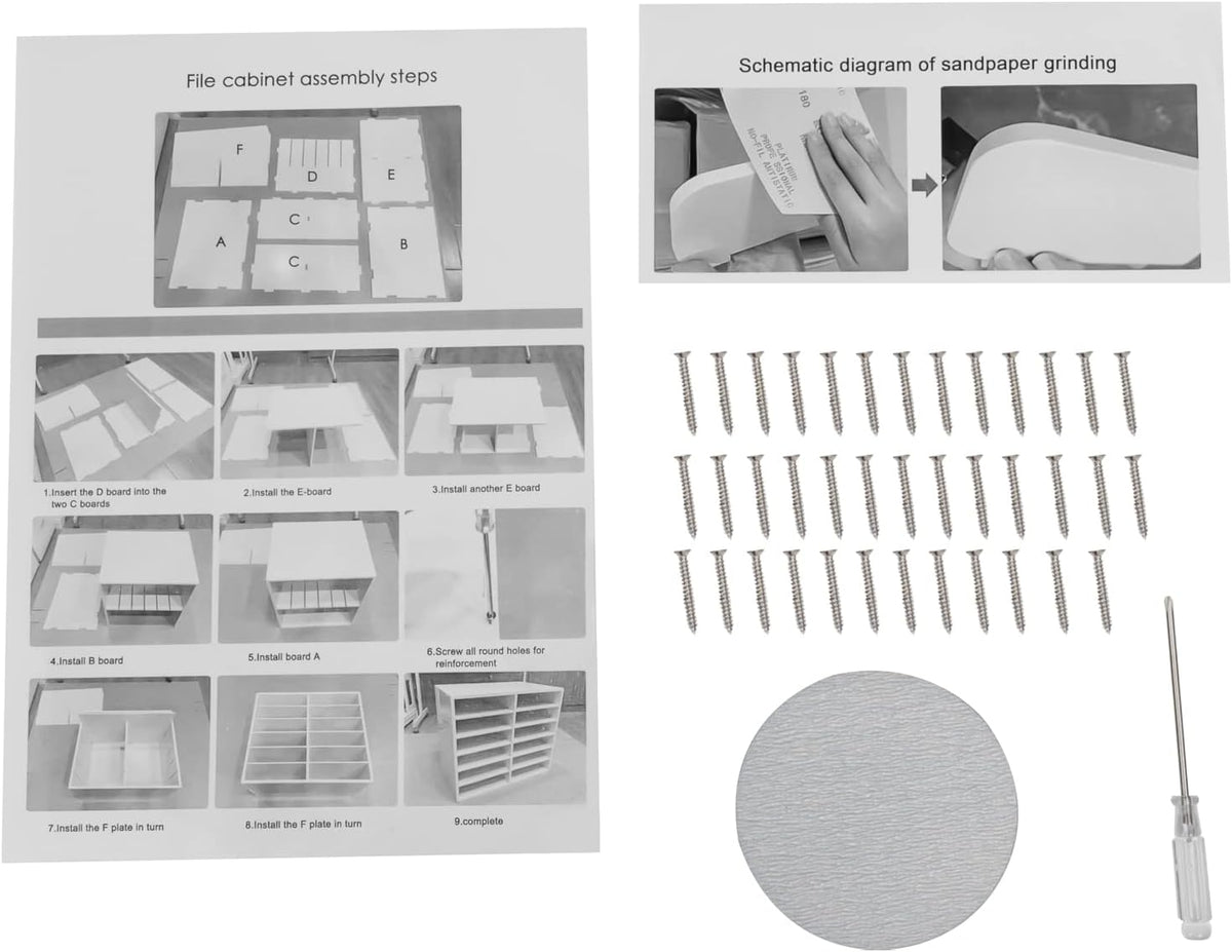 Literature Organizer 27 Slots Compartments Desktop File Sorter Mail Center Paper Storage Cabinet