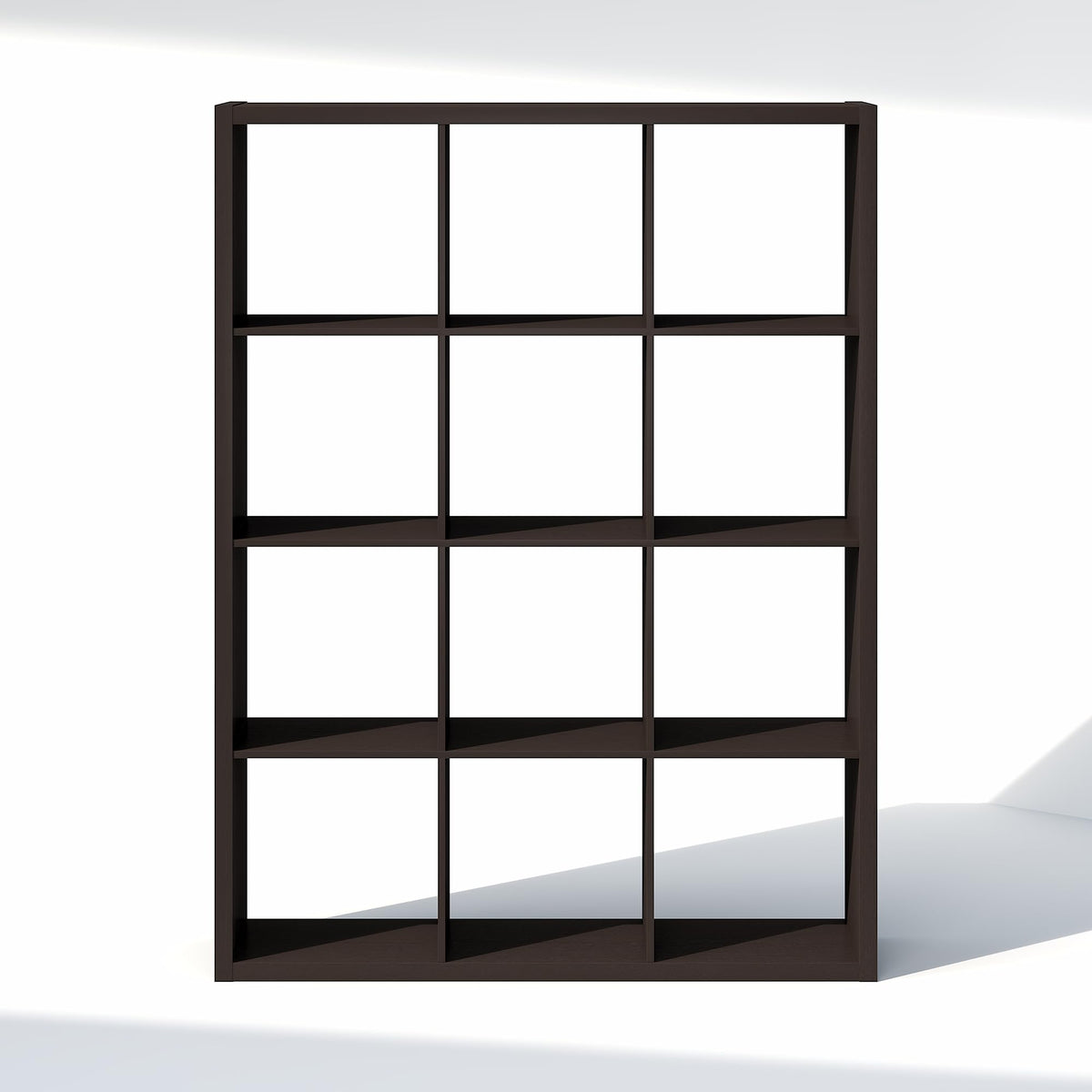 Furinno Cubic Extra Thick 12-Cube Closet Organizers and Storage, Dark Oak