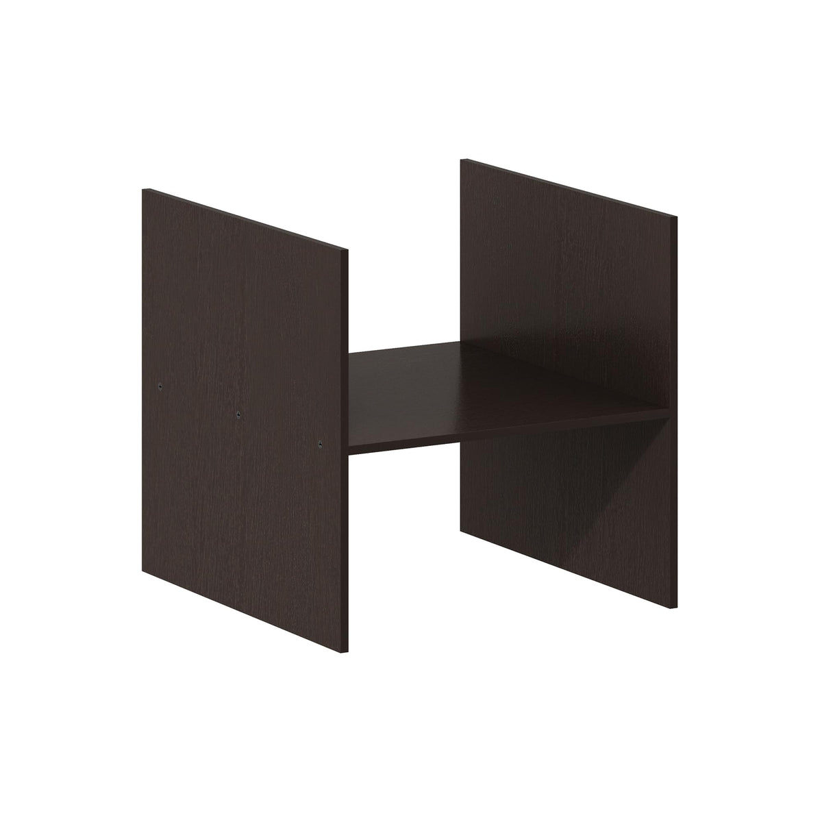 Furinno Cubicle H-Shelf Cube Insert, 2-Tier Cube Organizer, Black Oak
