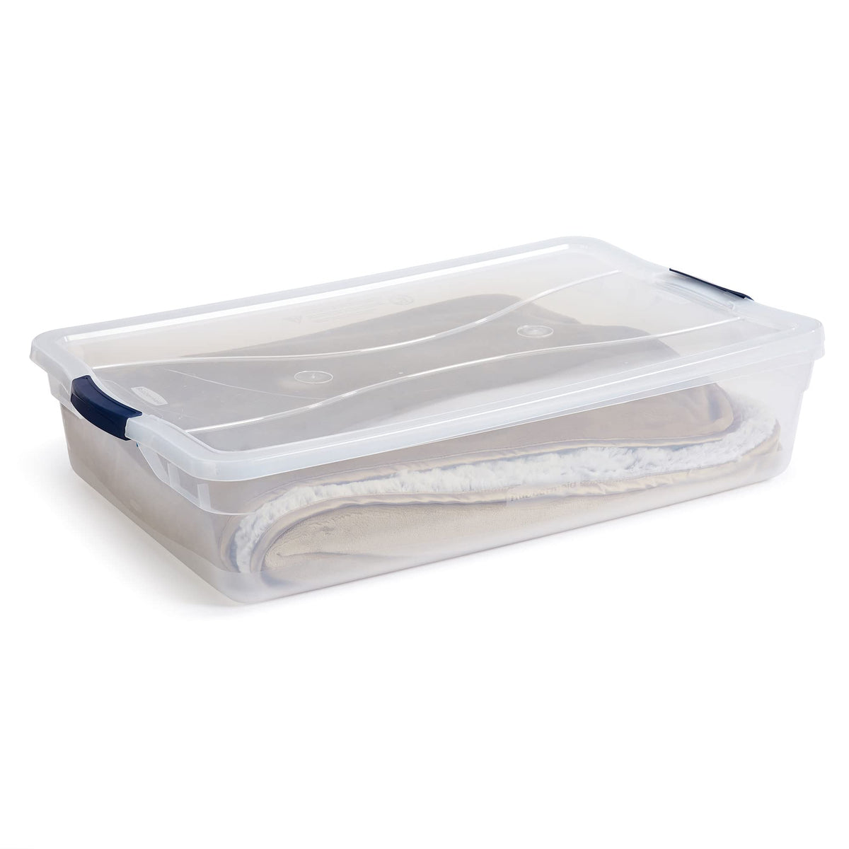Rubbermaid Cleverstore 42 Quart Stackable Plastic Storage Container Organizer Bin with Latching