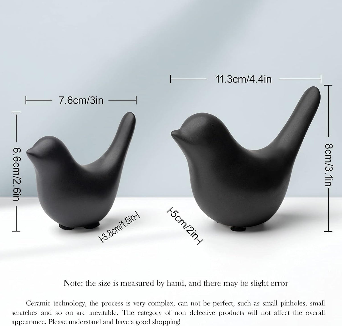 Notakia Small Birds Statues Home Decor Modern Style Decorative Ornaments for Living Room, Bedroom
