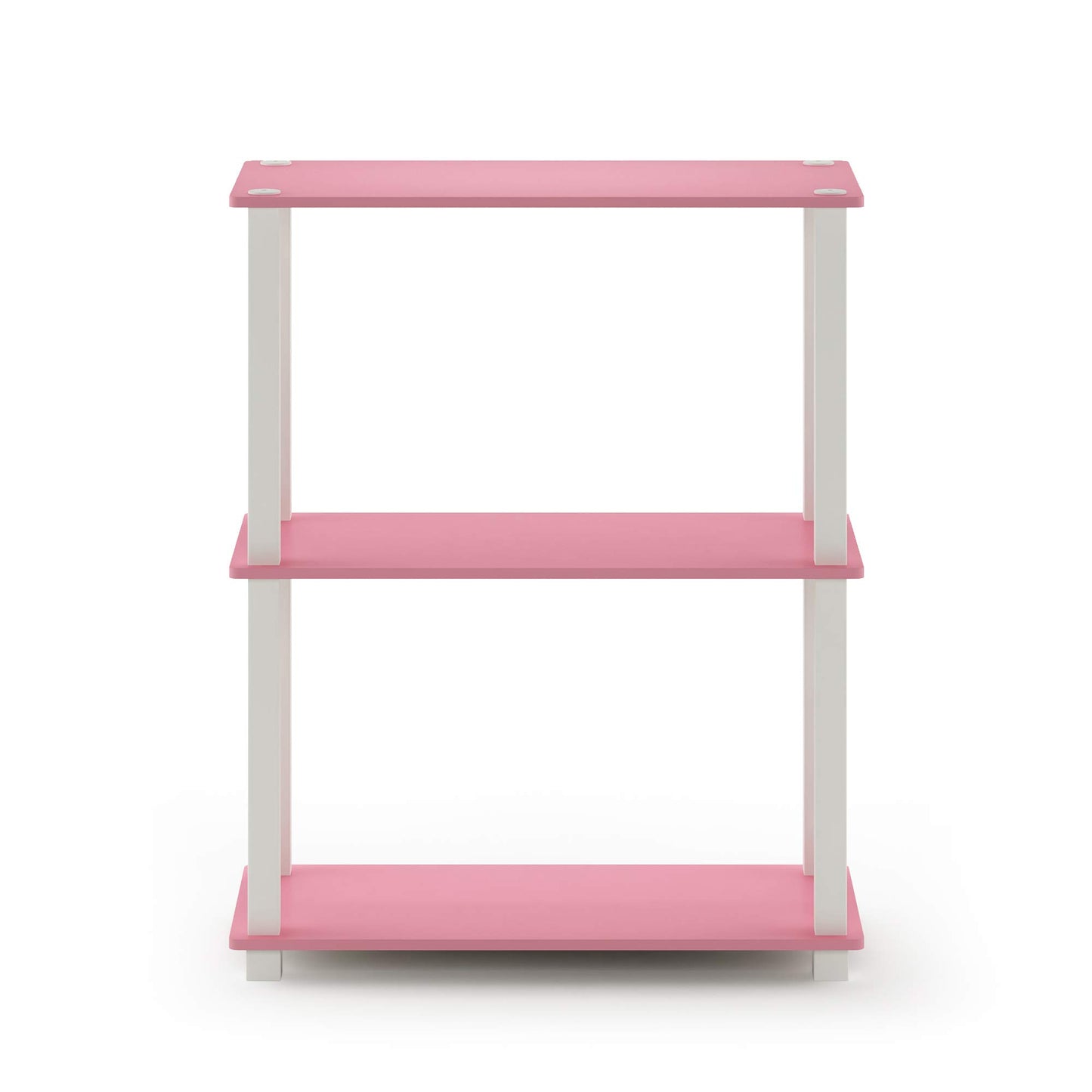 Furinno TURN-S-TUBE Storage Shelves, 3-Tier Book Shelf, Corner Shelf, Toolless Open Shelves, for