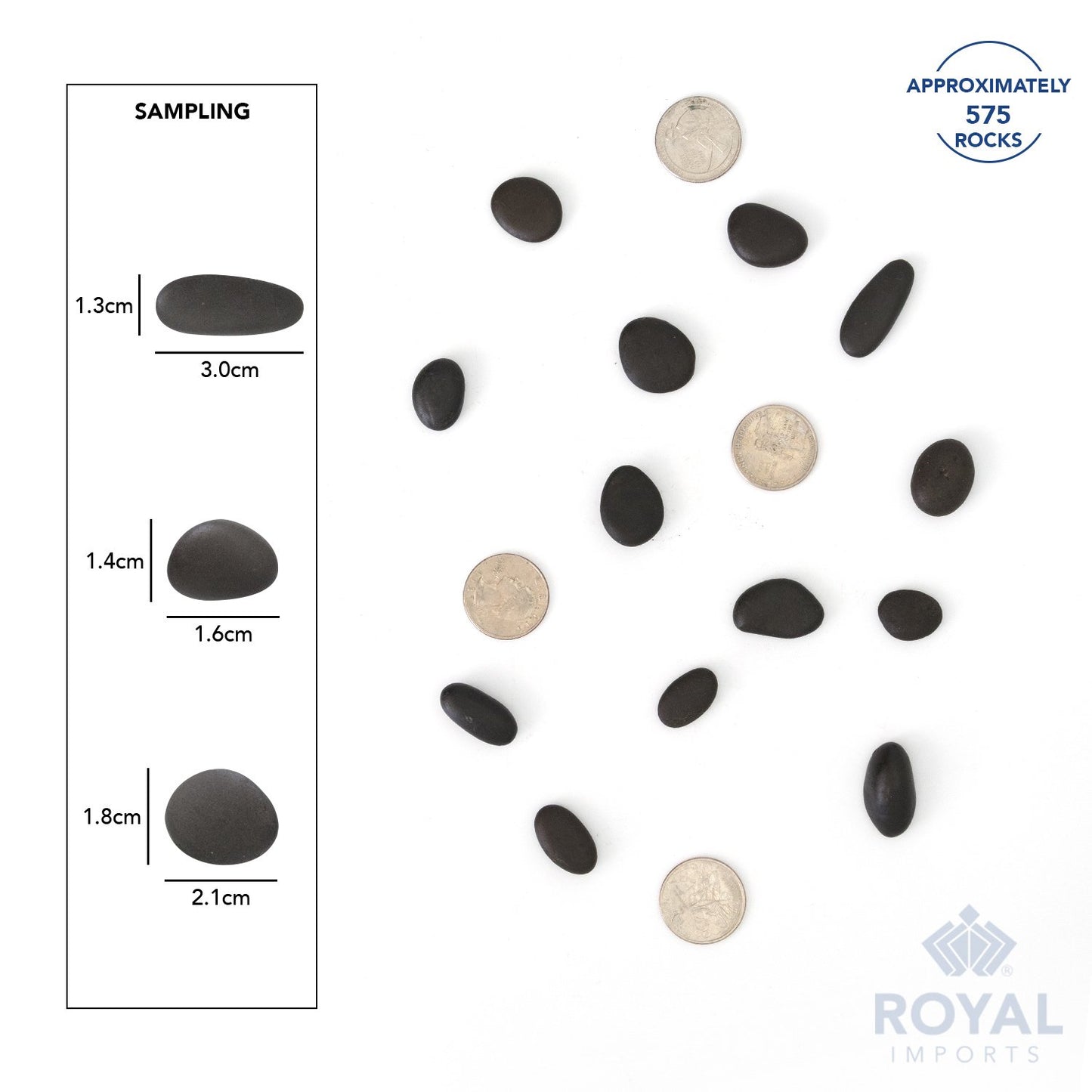 Royal Imports 5LBS River Rocks Decorative Ornamental Pebbles, Garden Landscaping Stones, Natural