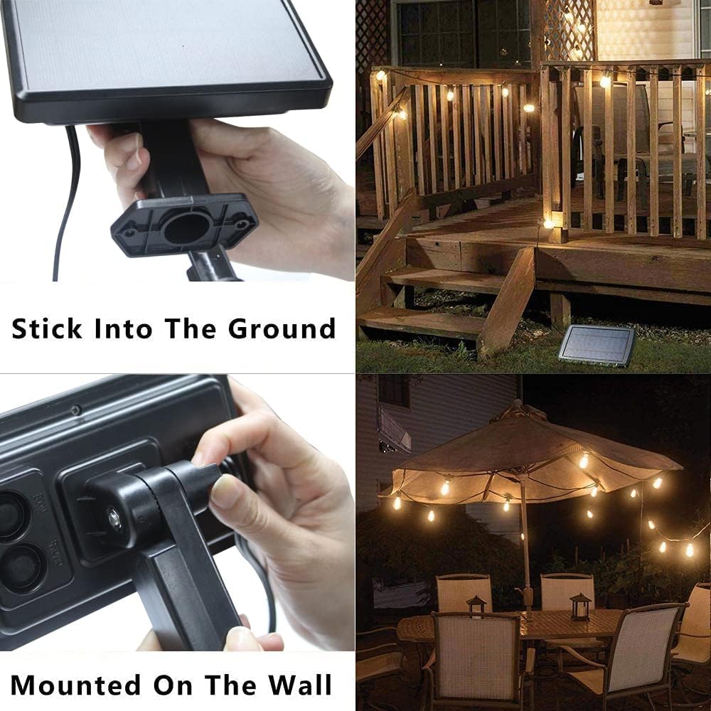 SUNTHIN 24ft Solar String Lights, USB Rechargeable Solar Outdoor Lights with Waterproof &