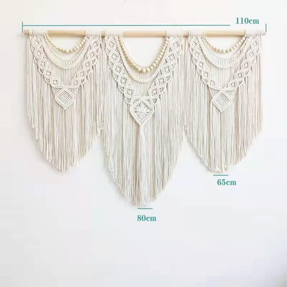 guzhiou large macrame wall hanging - Boho Tapestry Macrame Wall Decor Art- Chic Bohemian Handmade