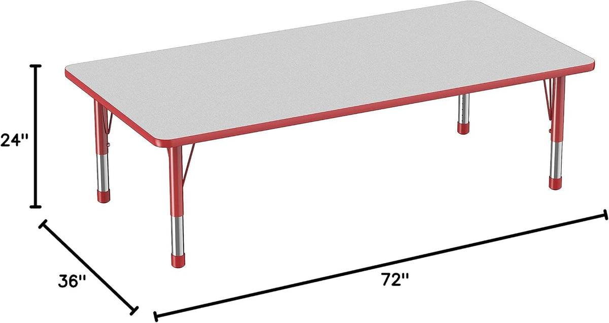 Factory Direct Partners FDP Rectangle Activity School and Classroom Kids Table (36 x 72 inch)
