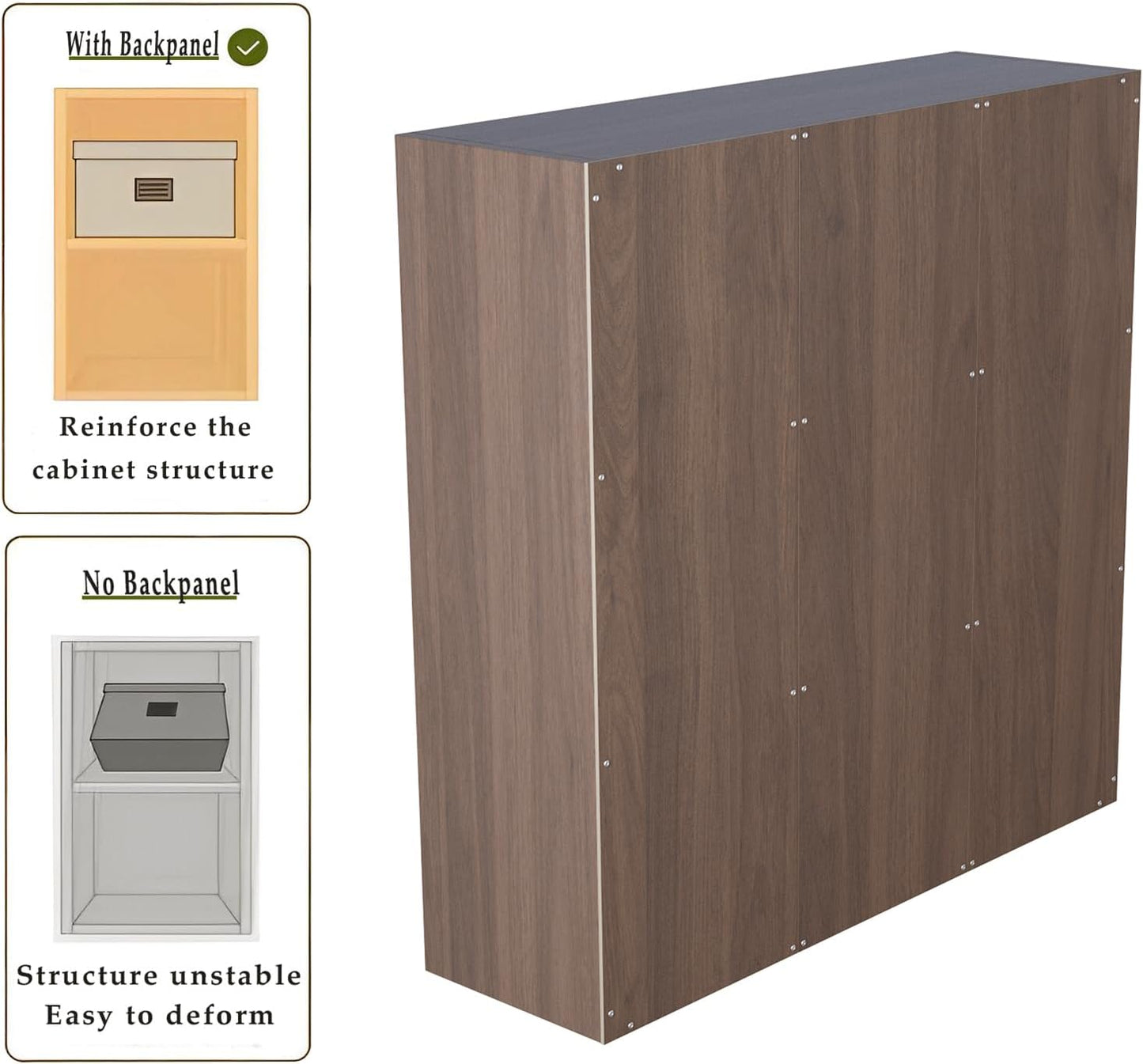 9-Cube Storage Shelf Bookcase - Wooden 3-Tier Floor Standing Open Bookshelf for Home and Office