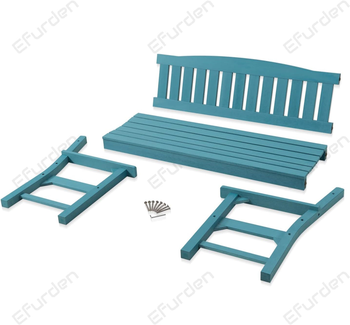Psilvam 3-Person Outdoor Memorial Bench, All-Weather Poly Lumber Garden Bench, Rot-Resistant