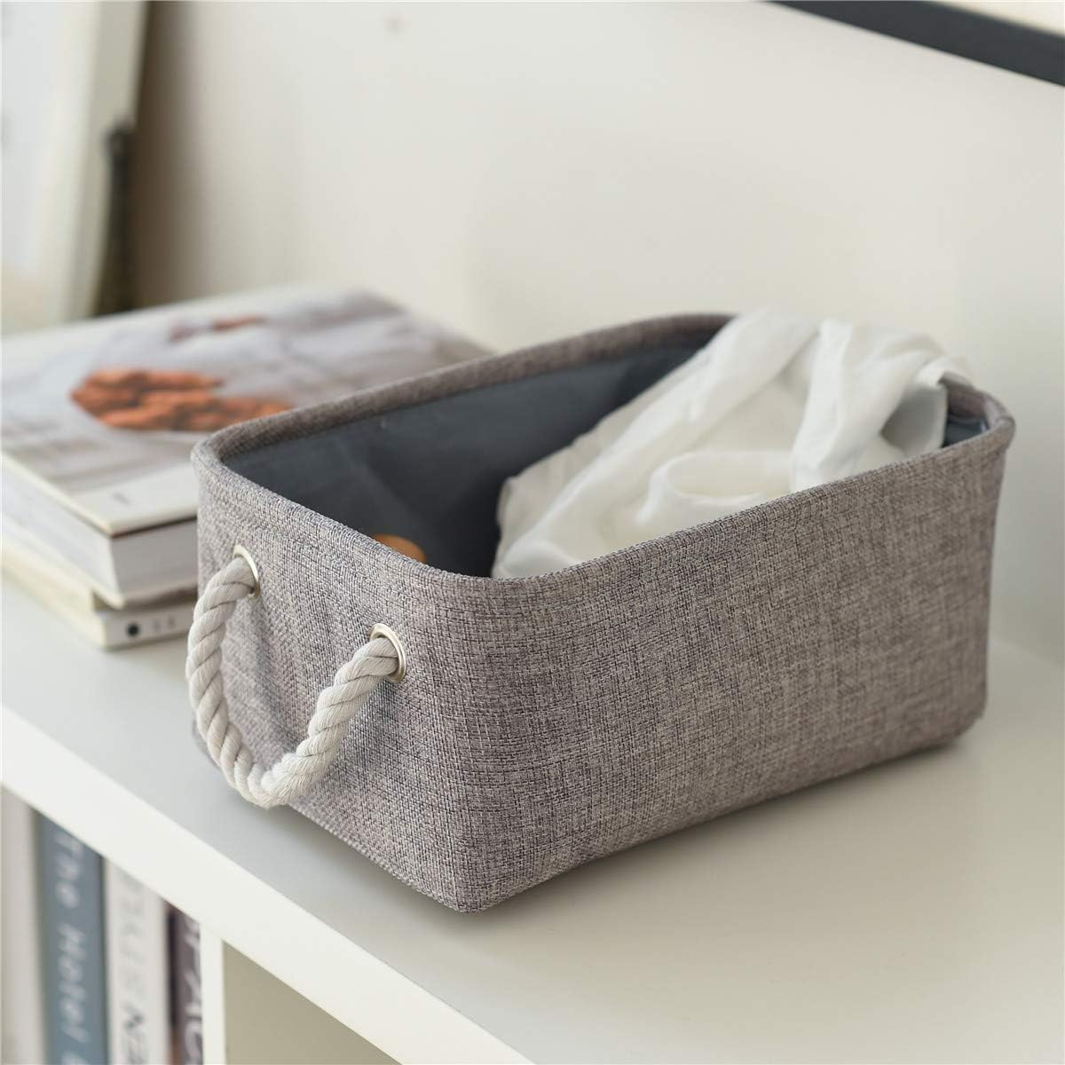 TcaFmac Basket for Organizing Cube Stgorage Bin - Small 6 Pack Fabric Storage Cubes Collapsible