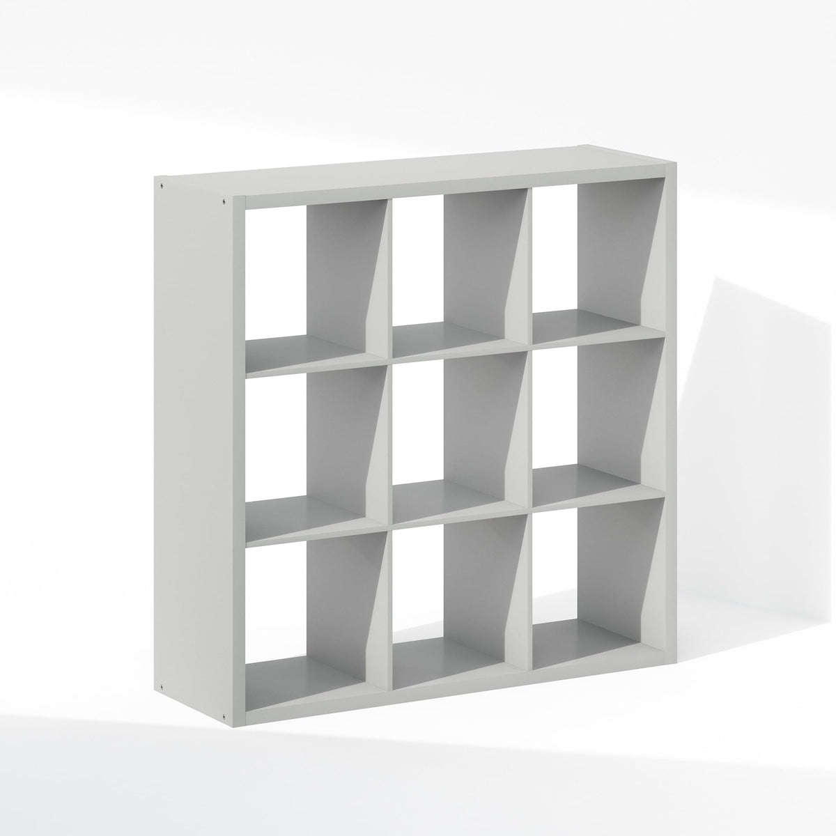 Furinno Cubic Extra Thick 9-Cube Closet Organizers and Storage, Light Grey