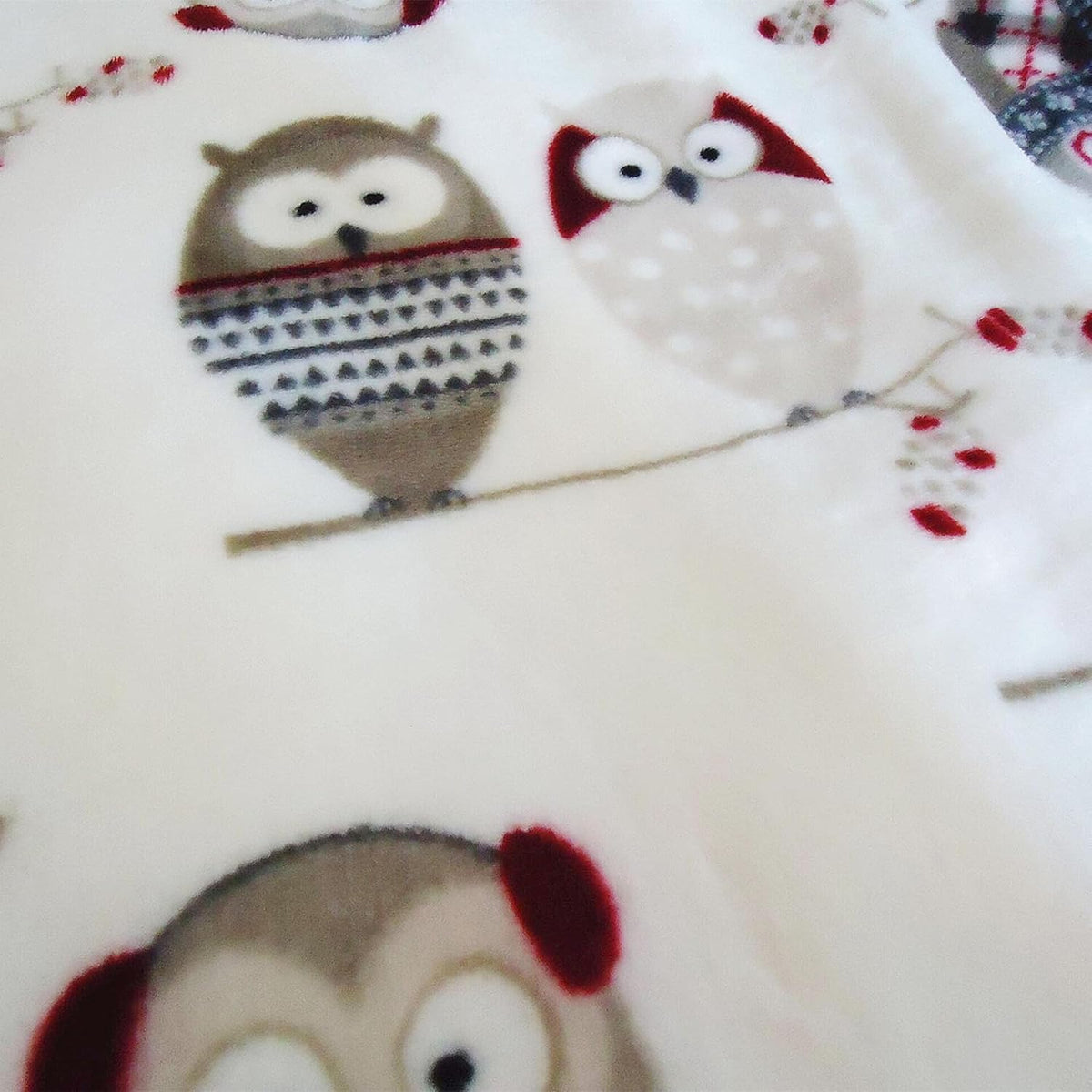 UKELER Owl Sherpa Fleece Blanket Twin Size 60''x80''- Ultra Soft Cozy Flannel Blanket for