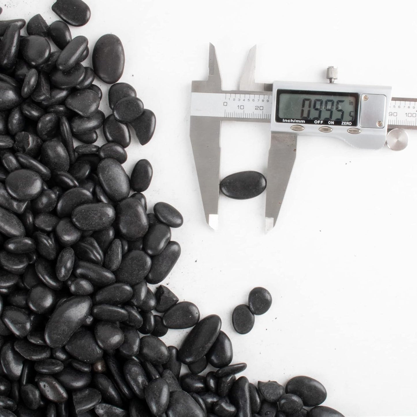 Black Pebbles for Plants 18lb 0.5"- 1" Aquarium Gravel Decorative Polished Stones Natural River