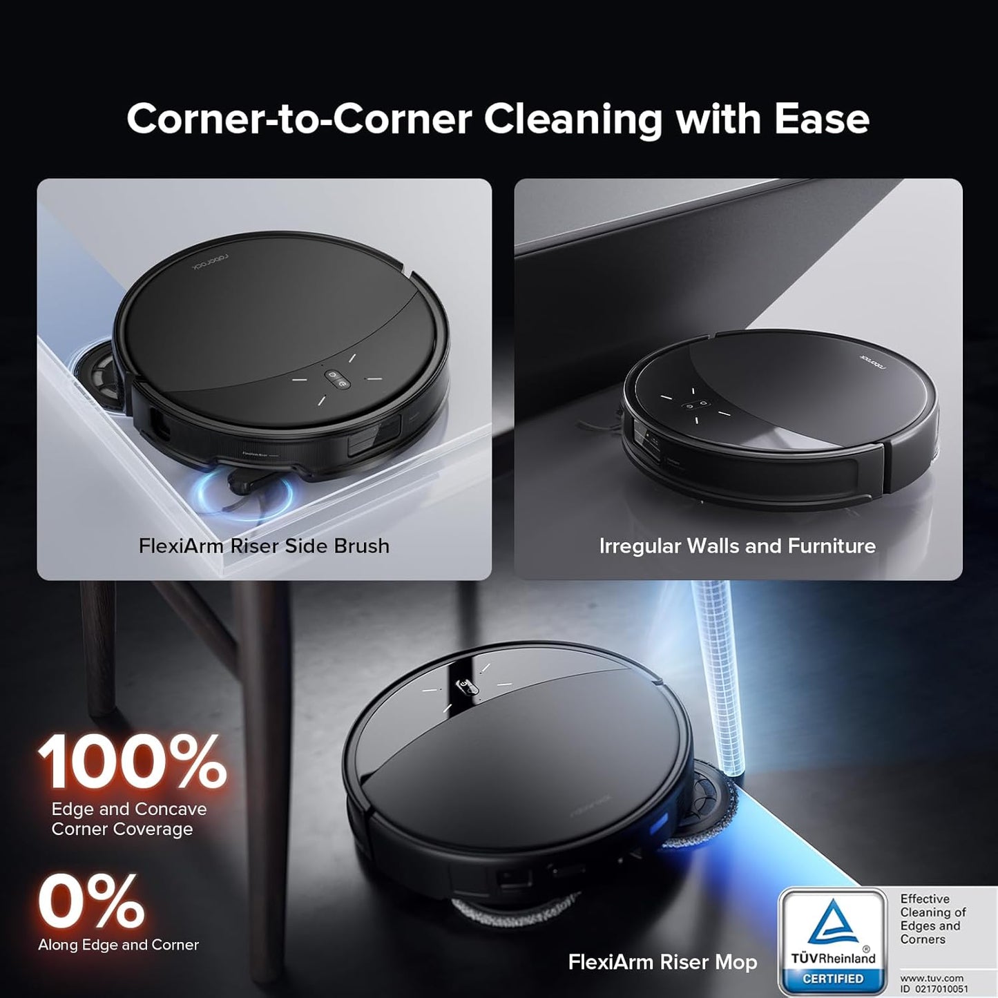 roborock Saros 10R Robot Vacuum and Mop, 22,000 Pa Suction, Zero-Tangling, 3.14’’ Ultra Slim