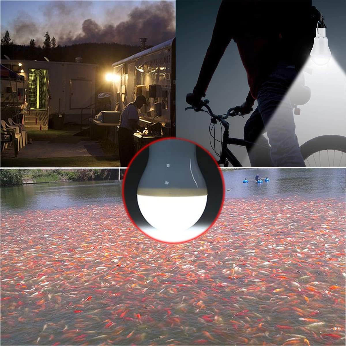 Solar Light Bulb Portable 350LM Solar Powered Camping Light Led Lantern Outdoor for Lamp Light