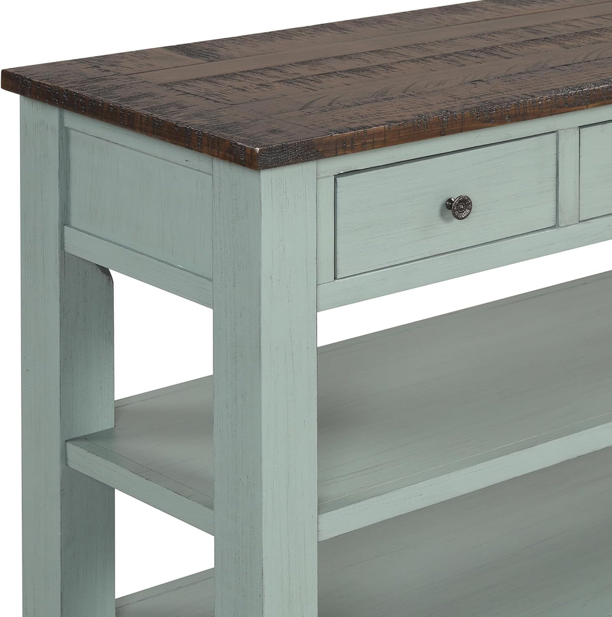 Farmhouse Wood Entryway Console Table 48-Inch Modern Sofa Entry Table with Drawers and Storage