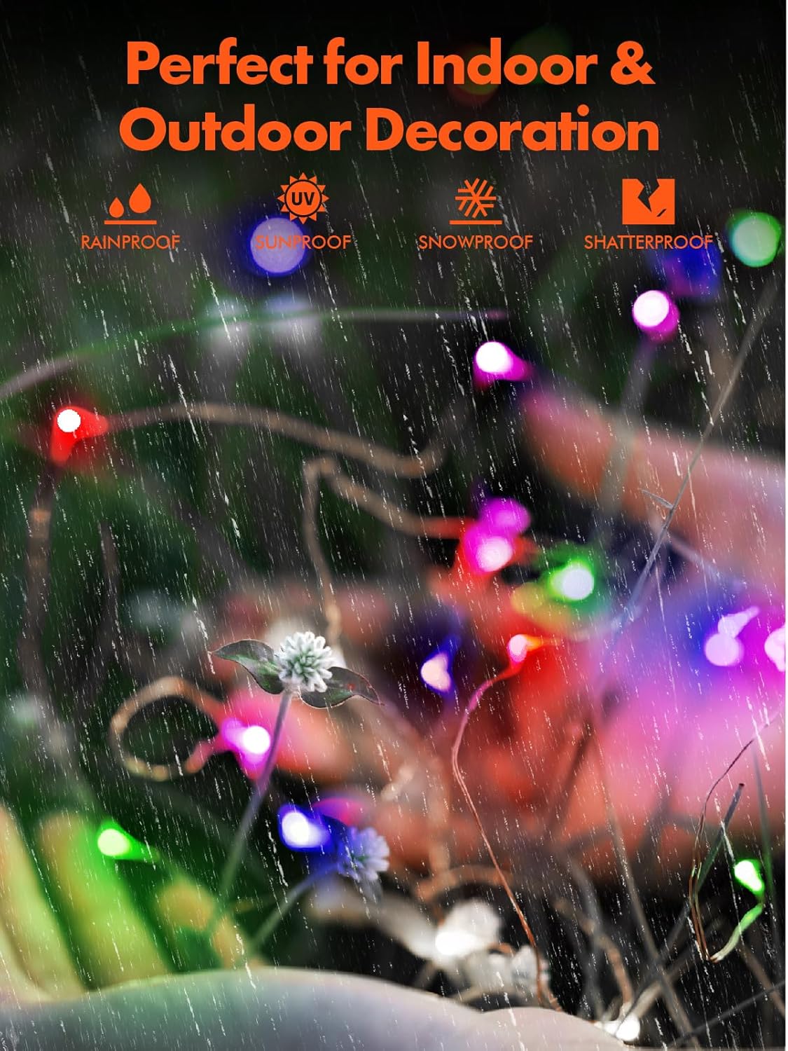 Twinkle Star 2 Pack Solar Christmas Lights Outdoor, Total 80 FT 240 LED Solar Powered Christmas