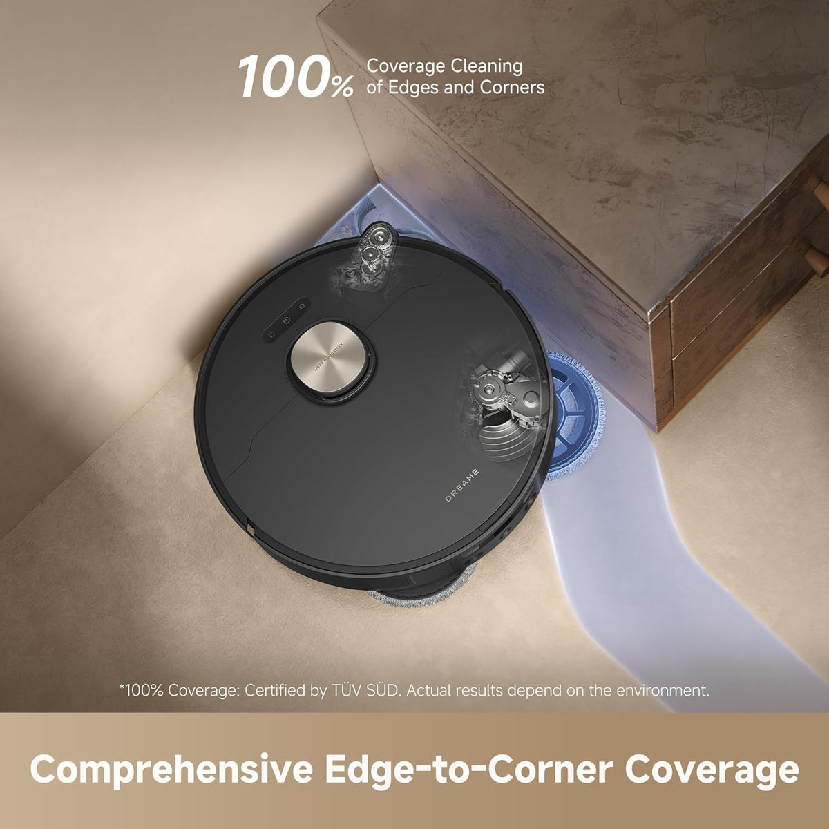 DREAME L50 Ultra Robot Vacuum and Mop Black with Auto-Empty and Mop Self-Cleaning, Precise Obstacle