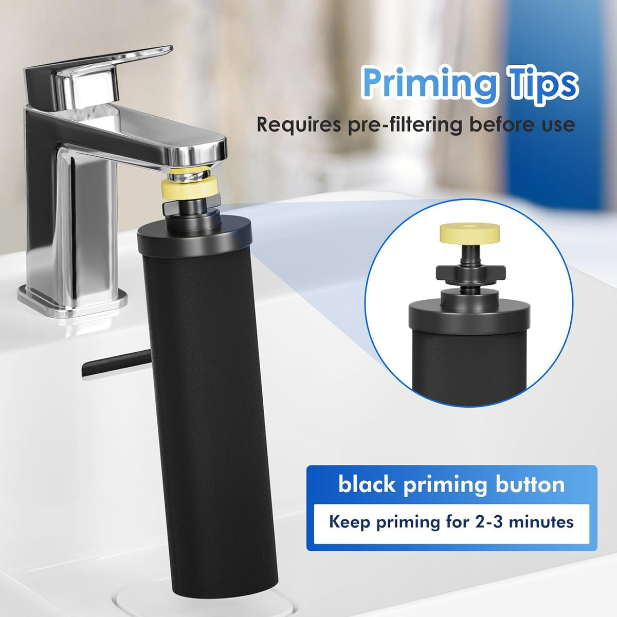 Purewell PF-2 Black 2-Stage Purification Elements, Replacement Filters for ProOne® and Berkey®