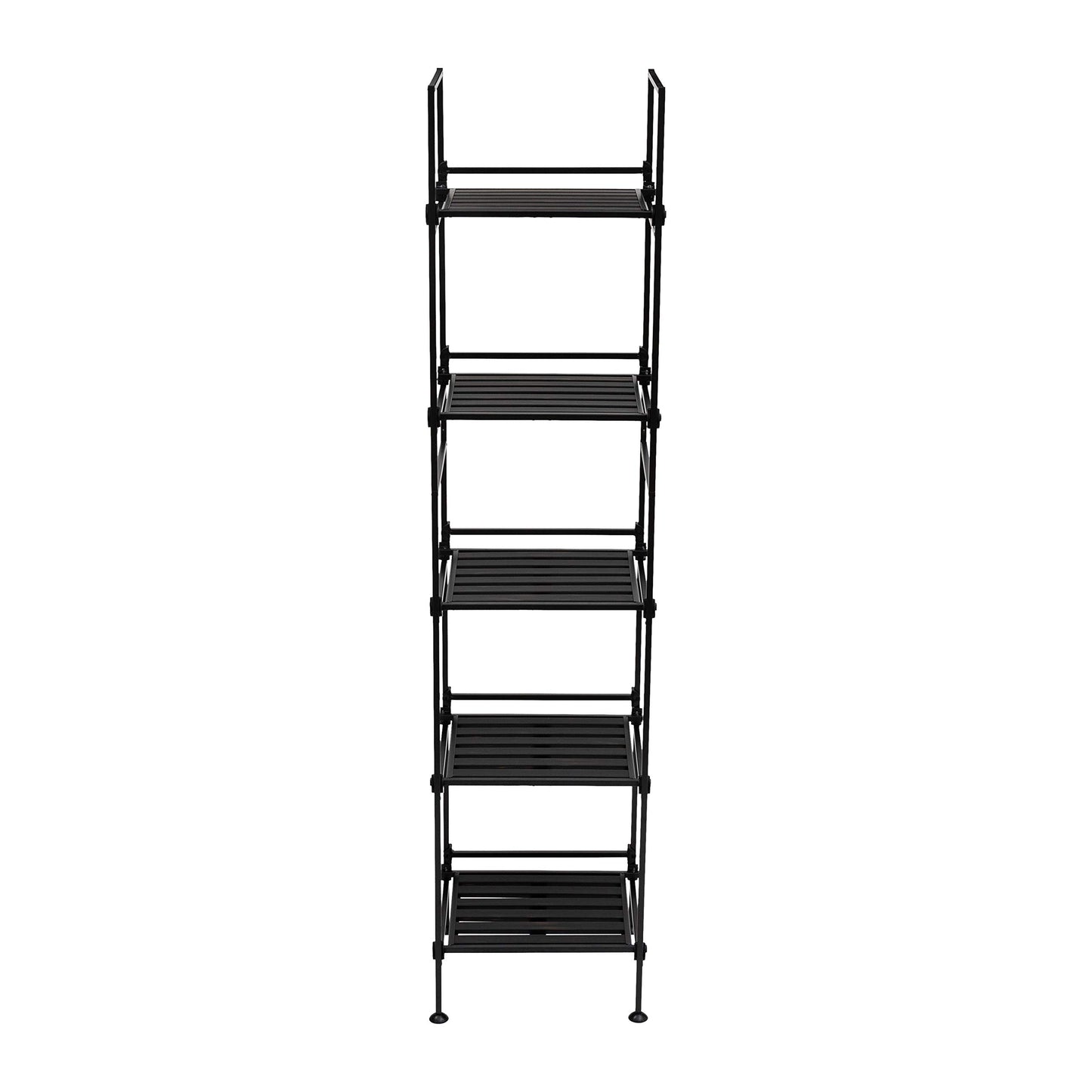 Organize It All 5 Tier Square Freestanding Shelf Unit for Bedroom, Bathroom, or Home Storage and