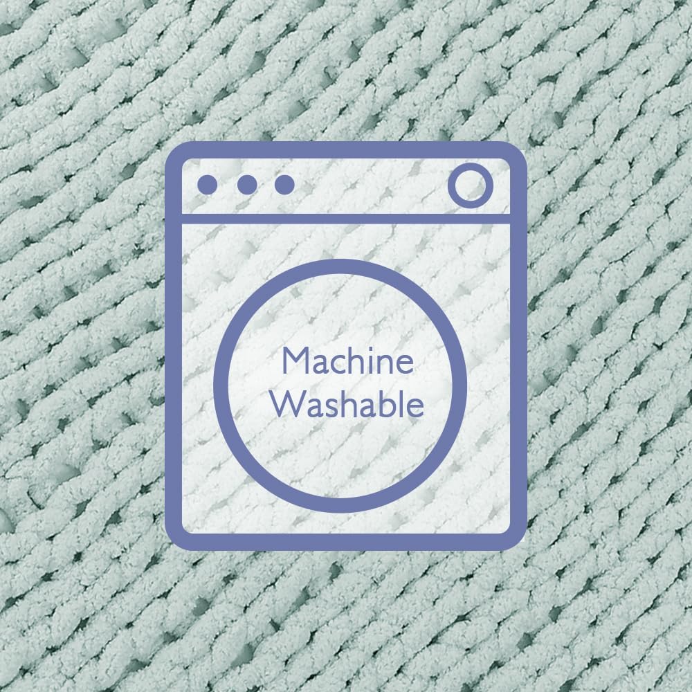 Bigacogo Chunky Knit Throw Blanket for Couch, 40x60 inches, 100% Hand Knitted with Thick Jumbo