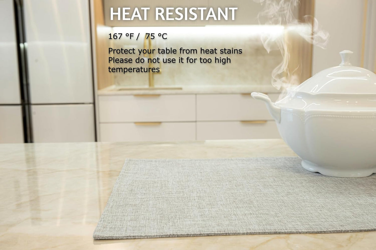 Placemat Set-Washable Place Mats for Parties, Elegant Table Mats for Kitchen Table, Set of 4 Dining