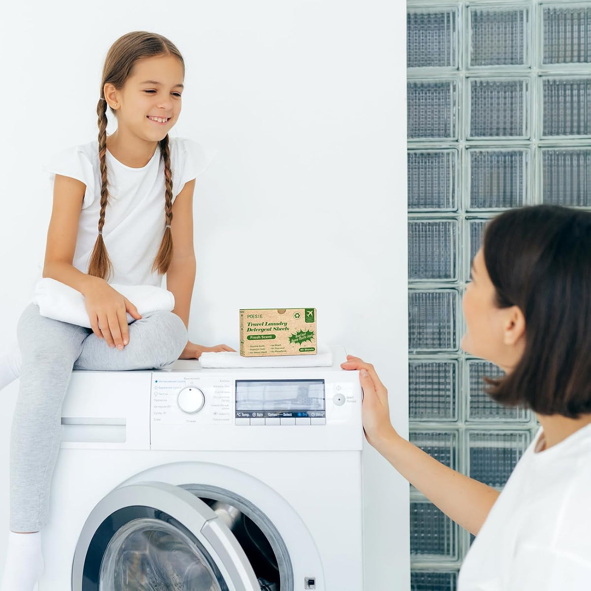 Poesie Travel Liquidless Laundry Detergent Sheets Portable Laundry Strips Travel Dorm Home Fresh
