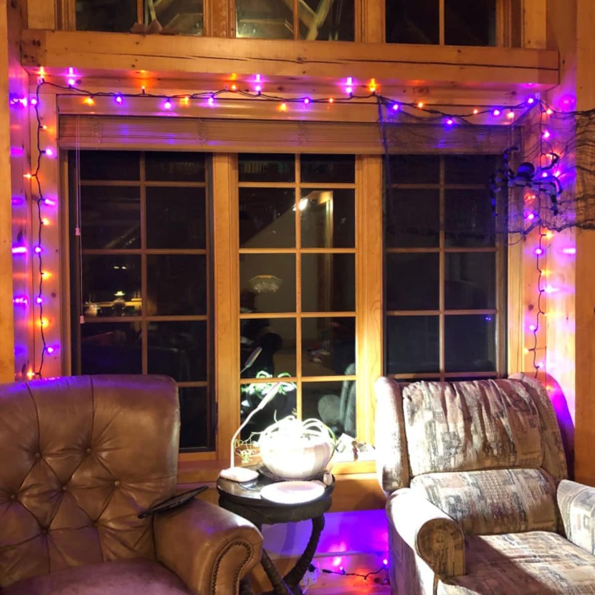 Dazzle Bright Purple and Orange Fairy String Lights, 4 Pack Total 80FT 240LED Copper Wire Battery