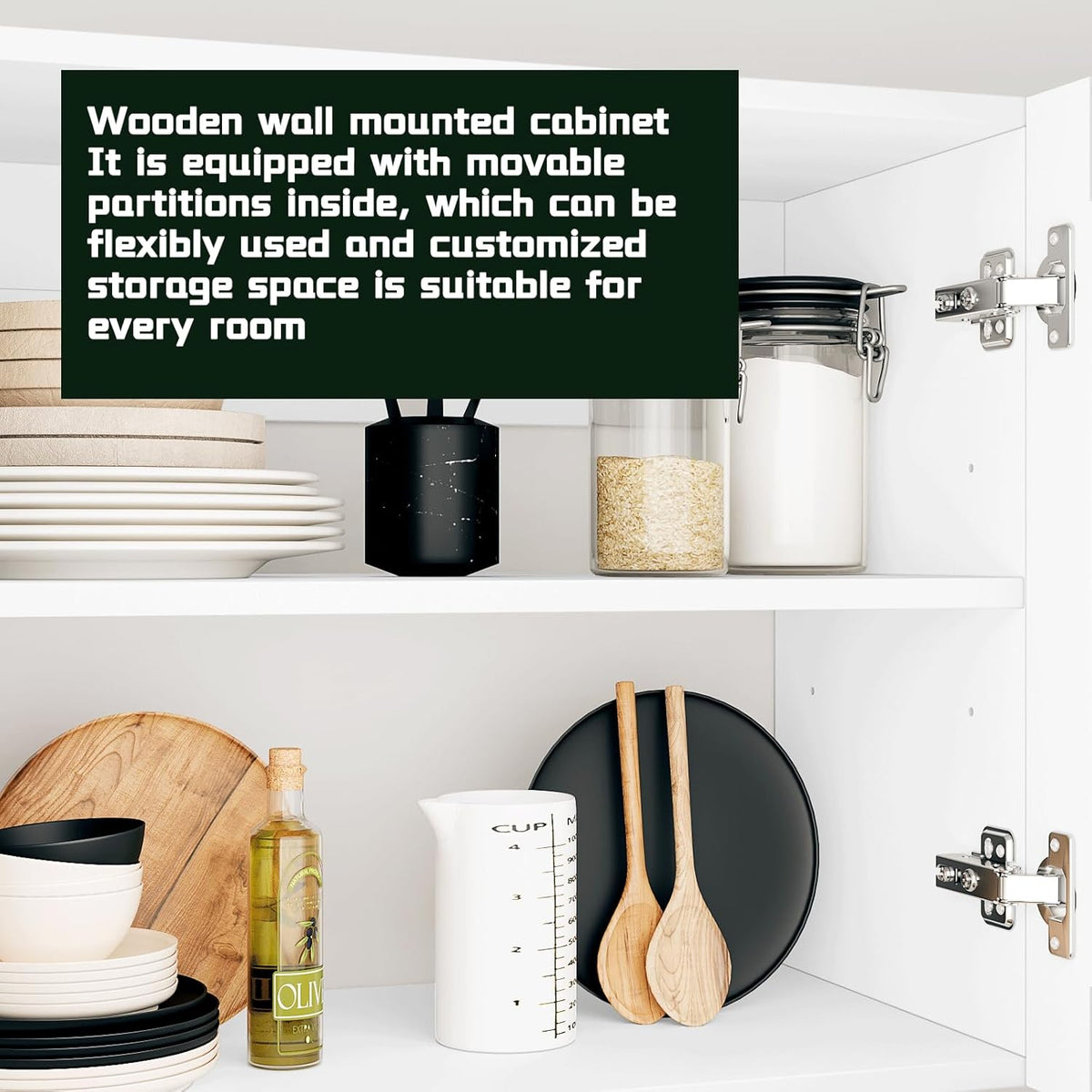 White Laundry Room Cabinets and Storage with 4 Doors and Utility Adjustable Shelf,Gabinetes Para